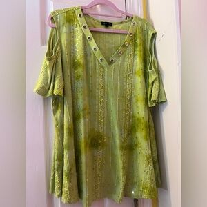 Sami & Jo Lime Green Blouse XL